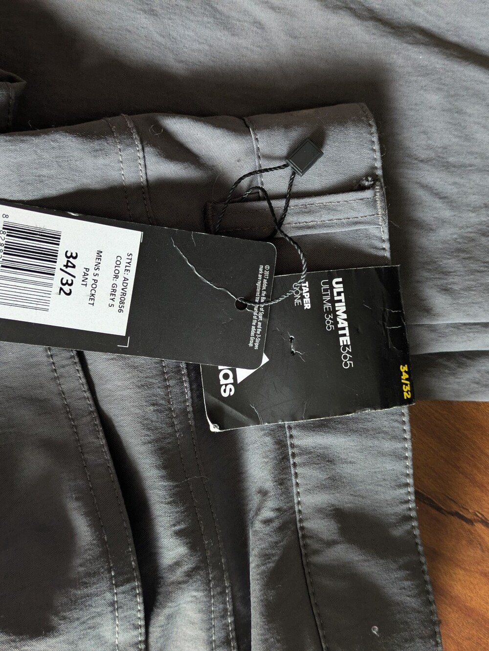 Adidas Ultimate365 Five Pocket Golf Pants Men 34 X 32 Grey Taper 062026 - Picture 6 of 8